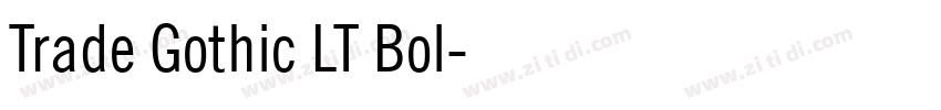 Trade Gothic LT Bol字体转换